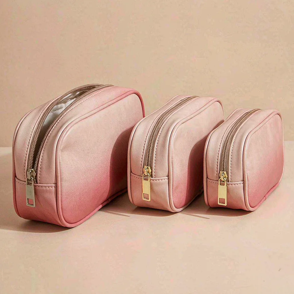 Makeup Pouch Set - Tickled Pink